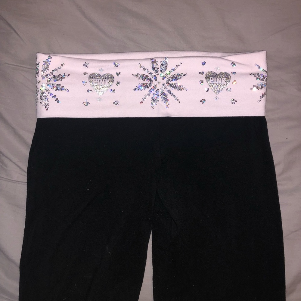 PINK Crystal & Sequin Leggings